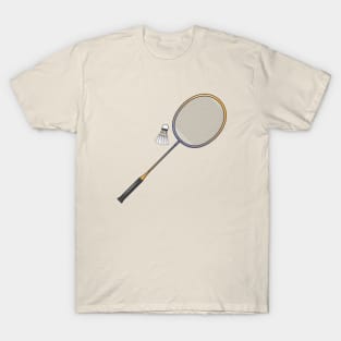 Badminton Racket and Shuttlecock T-Shirt